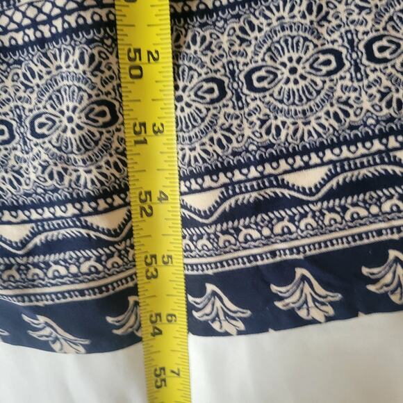 Band of Gypsies Dress Size L Boho Maxi Black White Smock Empire Straps Pocket - Picture 7 of 10